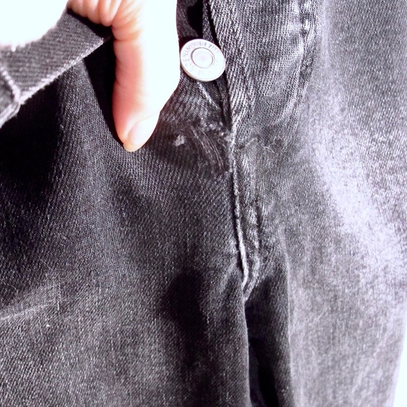 H&M Vintage Destroyed High Rise Charcoal Skinny - Picture 6 of 11